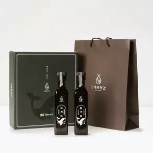 [고래방앗간]명품1호 국산 프리미엄 참기름 들기름 선물세트 (쇼핑백포함)