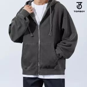 [탑보이]헤비듀티 피그먼트 오버핏 투웨이 후드집업  TOP137 _P375552565