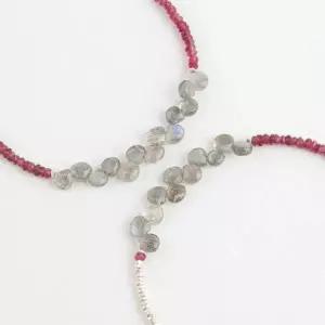 /옷자락 여자 원석 루비 2종 데일리 팔찌