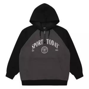 TC01 하프 집업 배색 후드티/커브드 입체 조거 바지셋트  25A0731/0732