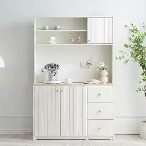 퐁듀 홈카페 서랍 주방수납장 1200 상부장세트