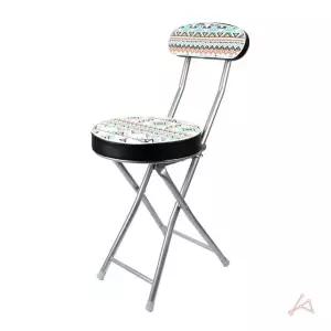 간이의자 등받이 의자 간이 원형 쿠션 접이식의자 (WFGTJF6)