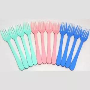 고품질 포크 12p 일회용식기 카페용품 블랙포크 플라스틱 일 (WFGTTL1)