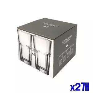 고품질 x2개 투명 주방컵 가정용컵 베이직 4p 280ml 유리컵 (WFGTX4R)