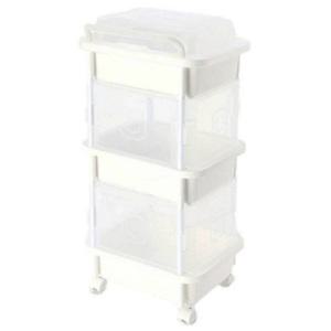 리빙스마일 정리정돈 360도 회전바퀴 안성맞춤 기저귀정리함 직사각 3단 일반형_A형 화이트