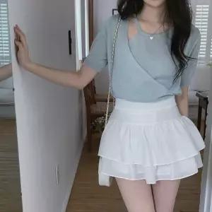 [하프클럽/다잇템]여자 티어드 쁘띠 프릴 허리밴드 스커트