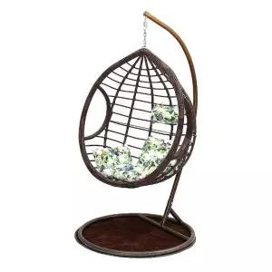 1인용 물방울 브라운 행잉체어 (WFHJL7E)