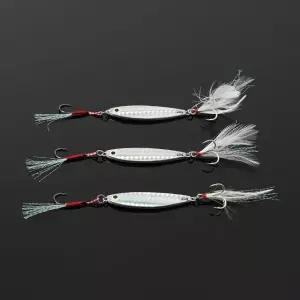 유혹 갈치 루어 20g 바이브 3p세트 실버 메탈 지그 (WFHJDID)