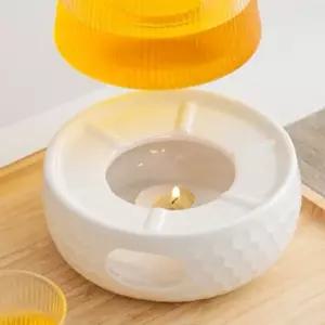 고품질 마음힐링 다도 육각 도자기 워머 화이트 티 차워머 차워머 (WFHJE7E)