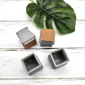 의자캡 의자발 긁힘방지 의자발커버 사각소형회색 4개 (WFGT92E)