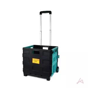 시장바구니카트 시장구르마 네모 민트 쇼핑카트 접이 시장바구니카트 접이식쇼핑카트