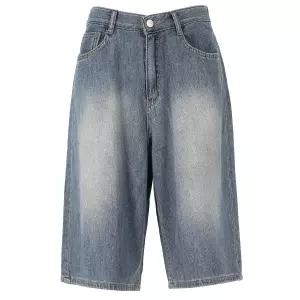 [롯데백화점]abfz 면 데님 와이드 5부 반바지 APZ5ZE36G