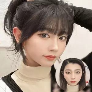 앞머리 중간머리 부분가발 새치커버 여성부분가발 (WFHLFOL)
