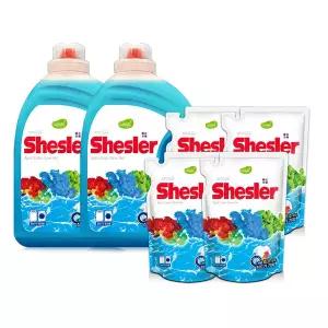 [아토세이프]쉬슬러 액체 세탁세제 에이프릴 3.05L 2개+세제 리필 500ml 4개