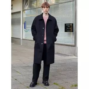 [하프클럽/로가디스]루즈 핏 발마칸 코트  블랙 (RX4930PL25)
