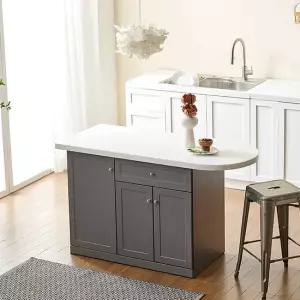 올리브 1400 인조대리석 수납 반타원 홈바아일랜드 MWF235C(착불