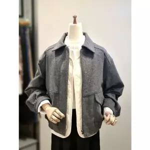 [NS홈쇼핑]ab.f.z 카라넥 오버핏 집업 모직 자켓 점퍼 ACZ4HJ05J[35500647]