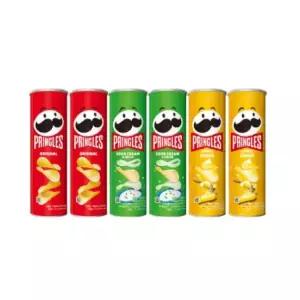 켈로그 감자칩 프링글스 110g 6개 버라이어티팩(오리지날2,양파2,치즈2) 어린이간식 /J