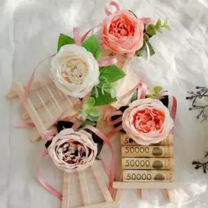 BAZE 핸드메이드 감사 칠순 빈티지 미니화환 환갑 추석 스승의날 블랙 용돈박스 명절 이벤트 부모님선물어버이날