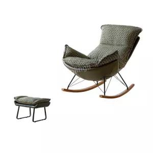 패브릭 의자 거실 흔들의자 스윙체어 안락 1인용 발코니 편안한 캐주얼 쇼파 빈티지 휴식