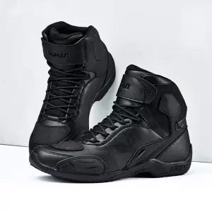 바이크 신발 라이더 남성용 검정색 방수신발 숏부츠