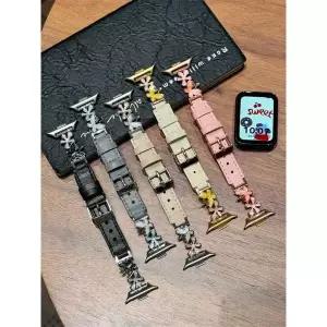 호환  Xiaomi 밴드 9pro 스트랩에 적합한 손목 밴드 핑크 가죽 나비 향수 Redmi Watch 5 수제 스트랩