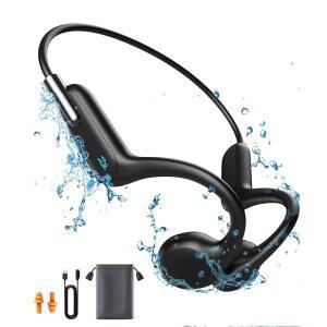 [미국배송] 루마타스 본 컨덕턴스 헤드폰 블루투스 마이크 수중 수영 헤드폰이 장착된 오픈 이어 32GB MP3 및 8시간 플레이타임 수영 스포츠를 위한 무선 이어버드.