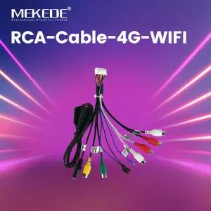 후방카메라배선 RCA 케이블 MEKEDE 20 핀 오디오 비디오 안드로이드 용 WIFI/4G SIM AUX 마이크 자동차 라
