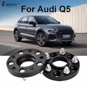 허브스페이스 휠 Audi Q5 PCD 5X112 CB 66.6 M14X1.5 용 불씨 단조 알루미늄 블랙 스페이서 허브 어댑터 2