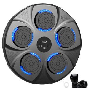 [미국배송] 음악 복싱 기계 블루투스 글러브가 장착된 휴대용 전자 가정 헬스장 사무실 피트니스 운동을 위한 성인 및 훈련 장비