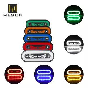 24pcs 12-24V LED 트레일러 후면 조명 LED 사이드 마커 조명 자동차 외부 경고 테일 라이트 트랙터 트럭 액