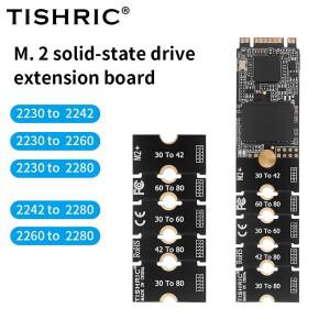 TISHRIC SSD NVME M.2 확장 보드 2230/42 2260 길이 어댑터 브래킷 카드 플레이트 변경 긴 크기  조정