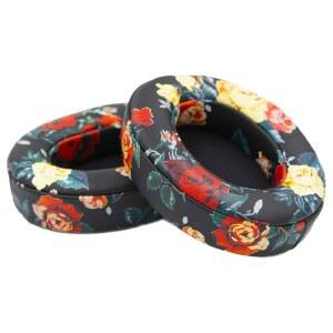 [미국배송] MMOBIEL 이어패드 교체 BEATS STUDIO 2 / 3와 호환 - 유선/무선 오버이어 헤드셋 헤드폰 쿠션 소프트 프로틴 가죽 메모리 폼 블랙 플라워