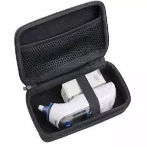 귀/적외선 온도계와 호환되는 인도밋 하드 케이스 스토리지 브라운 써모스캔 7 iProvened iHealth MILDIX