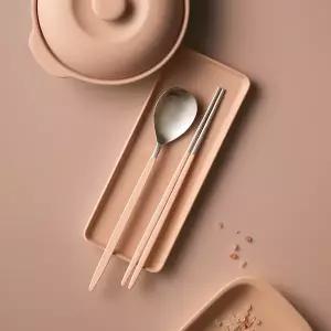 한국도자기리빙 리아 컬러 스텐 수저 1인 세트 한식 숟가락 젓가락