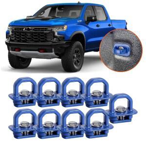 Fafern 타이 다운 앵커 트럭 블루, 실버라도/GMC 베드 9개 DZ97903, 시에라, 콜로라도/GMC 후크, 2007-2023 카고 사이드 알루미늄, 쉐보레 앵커, 월 캐니언, 2015-2023