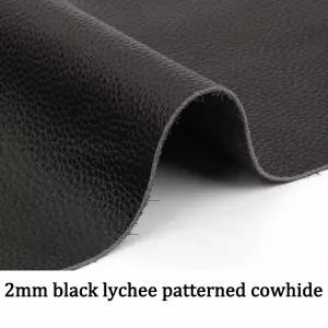 인조가죽시트지 가죽 수선패치 소가죽 천연 최상겹 2mm 두께 블랙 리치 패턴 소파 소프트백 자동차 시트 커