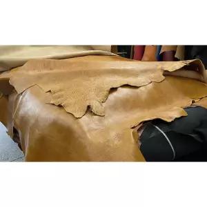 인조가죽시트지 가죽 수선패치  듀얼 톤 디스트레스드 풀 그레인 옐로우 탑 40-50SF 2.2-2.5mm 프리미엄 품