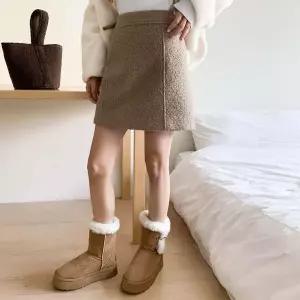 [하프클럽/]여자 FW 백밴딩 일상룩 덤블 미니스커트