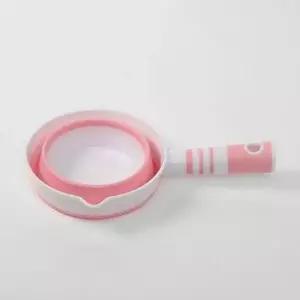 목욕 폴딩 핑크 바가지 휴대용 소프트 자루바가지 접