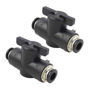 피식 공압 감속 볼 밸브 6mm OD x 4mm 푸시를 연결하여 공기 흐름 제어 감속기 스트레이트 유니온 2pcs를 연결합니다