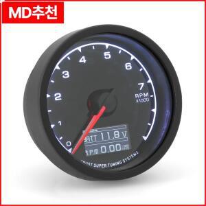마이미미 디지털 0-9000RPM 타코미터 7색 조명 포인트 62mm 게이지 홀더 브래킷 포함 4/6/8기통 가솔린 차