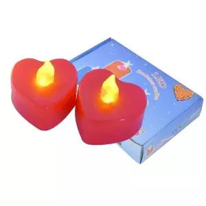 [하프클럽/]LED 하트초 24입 1세트 축하 파티 이벤트 행사 기념일 미니 캔들