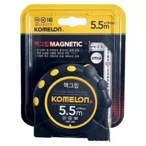 코메론 맥그립 자석줄자(5.5M) KMC-32D 양면눈금 고정 측정도구 측정줄자 맥그립줄자 자석줄자