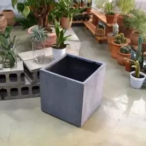 FRP 초대형화분 정사각 HP1055 40x40cm 네추럴시멘트 (WFKAD8Y)