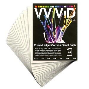 VViViD 잉크젯 캔버스 100% 리얼 프린팅 가능한 면 LTR 8.5 X 11 125lbs. 340gsm 17ml (20매)