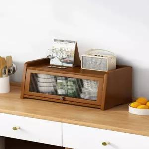 미니 원목 주방 선반 가구 진열장 그릇 미닫이 카페