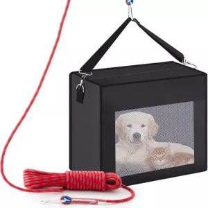 댄시데이지 화재 대피 장치 반려견 최대 55파운드 긴급 가방 50피트 로프 탈출 안전 장비 동물 가정 작업용