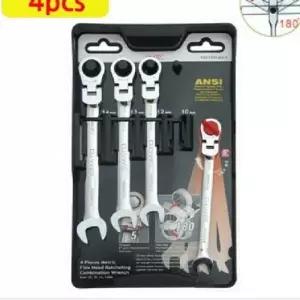 스마토 플렉시블 기어 라쳇 스패너 렌치 세트 4pcs (WFKB085)