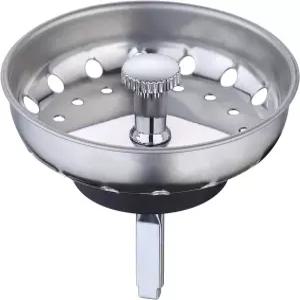 표준 3-1/2인치 배수구 스테인리스 스틸 바구니 고무 스토퍼 바닥용 주방 싱크대 스트레이너 및 콤보 교체